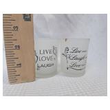 Inspirational Frosted Glass Votive Candle Holders