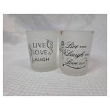 Inspirational Frosted Glass Votive Candle Holders