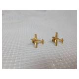 Gold Tone Airplane Pin Set