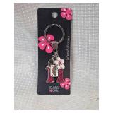 Hawaii H Letter Glitter Keychain