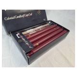 Colonial Candle of Cape Cod Burgundy Taper Set
