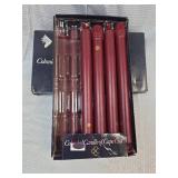 Colonial Candle of Cape Cod Burgundy Taper Set