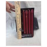 Colonial Candle of Cape Cod Burgundy Taper Set