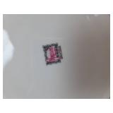 White Porcelain Dinner Plates with Gold Trim