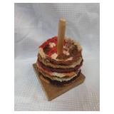 Vintage Crochet coaster Holder with Doll head