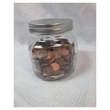 Penny Collection in Glass Jar