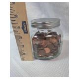 Penny Collection in Glass Jar