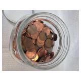 Penny Collection in Glass Jar