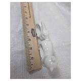 White Porcelain Bunny and Bear Napkin Rings Set