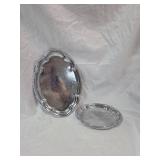 Ornate  Serving Trays Set of 2