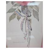 Pink Framed Rose Watercolor Prints - Set of 3