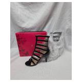 Pleaser Black Patent Gladiator Stiletto Sandals Size 11