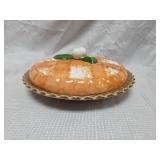 Decorative Peach Glazed Ceramic Plate