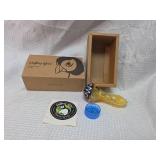 Puffing Bird Glass Pipe Set with Grinder