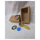 Puffing Bird Glass Pipe Set with Grinder