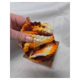 Handmade Crochet Coasters Set with Wooden Stand