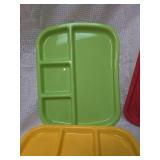 Colorful Divided Lunch Plates Set of 4