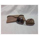 Solar X Black Metal Aviator Sunglasses