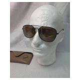 Solar X Black Metal Aviator Sunglasses