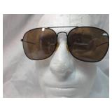 Solar X Black Metal Aviator Sunglasses