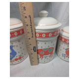 Country Farm Animal Ceramic Canister Set