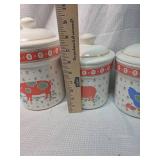Country Farm Animal Ceramic Canister Set