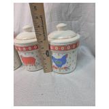 Country Farm Animal Ceramic Canister Set