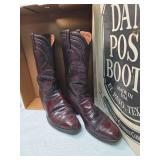 Dan Post Western Boots - Cherry Red Leather Size 10.5