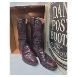 Dan Post Western Boots - Cherry Red Leather Size 10.5