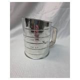 Metal Flour Sifter with Wooden Knob