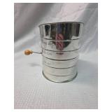 Metal Flour Sifter with Wooden Knob