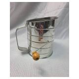 Metal Flour Sifter with Wooden Knob