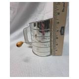 Metal Flour Sifter with Wooden Knob