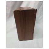 Decorative Wooden Jewelry Box with Tapestry Scene