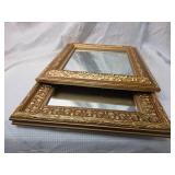 Ornate Gold mirrors with Floral Pattern