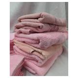 Pink Cotton Terry Cloth Towel Set