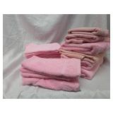Pink Cotton Terry Cloth Towel Set