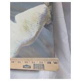 White and Gold Floral Canvas Art