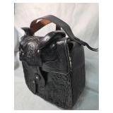 Western Saddle Style Leather Handbag