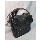 Western Saddle Style Leather Handbag