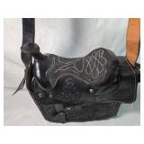 Western Saddle Style Leather Handbag