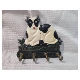 Black and White Cow Key Hook Rack