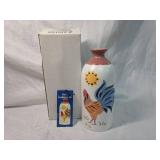 Rooster Design Glowing Luminaria Jar