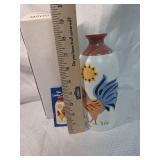 Rooster Design Glowing Luminaria Jar