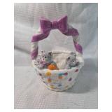 Gray Kittens Ice Cream Bowl Figurine