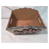 Decorative Rooster wooden basket