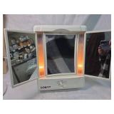 Vintage Conair Illuminated Tri-Fold Makeup Mirror