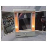 Vintage Conair Illuminated Tri-Fold Makeup Mirror