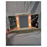 Vintage Conair Illuminated Tri-Fold Makeup Mirror