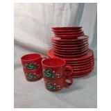 Waechtersbach Red Christmas Tree Dinnerware